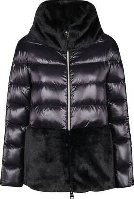 Panelled Zipped Down Jacket-AA