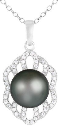 Splendid Pearls Silver 10-11Mm Tahitian Pearl Pendant