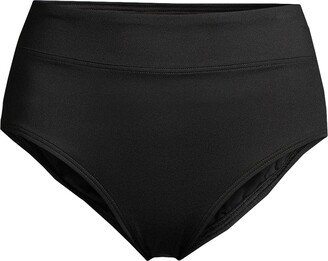 Women's Petite High Waisted Bikini Swim Bottoms