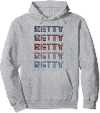 Vintage Name Gift for Betty 70s Vintage Personalized First Name Betty Pullover Hoodie