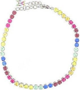 Tennis Rainbow Crystal Embellished Anklet