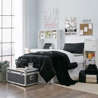 Porch & Den Hathaway Black Twin XL Dorm Room and Bedding Set