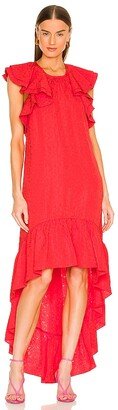 Dorota High Neck Ruffle Gown