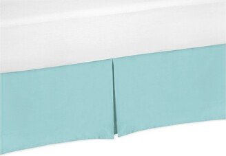 Queen Turquoise Box Cut Pleat Kids' Bed Skirt