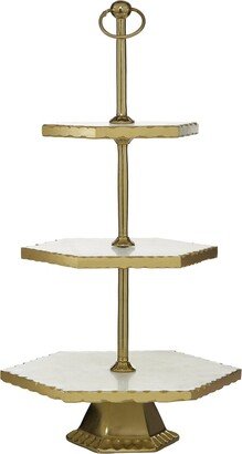 Peyton Lane Marble 3-Tiered Server