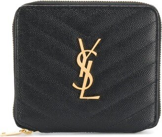 Monogram Zip Around Compact Wallet