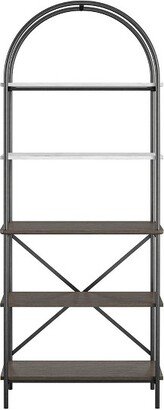 69 5 Vivinne Shelf Bookcase Gray Oak