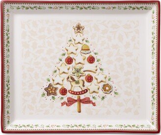 Winter Bakery Small Rectangular Cake Plate