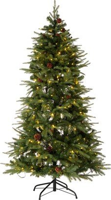 6' Pre-Lit Green Fir Artificial Christmas Tree with 350 Led Lights, Remote Controller