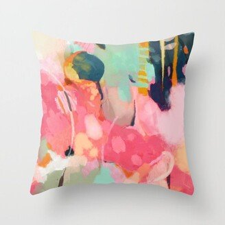 spring moon earth garden Throw Pillow