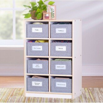 EdQ 8 Cubby Bin Storage Organizer 30 - White