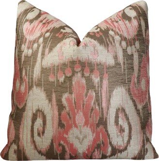 Rose Quartz Moldova Ikat Pillow Cover | Pink Paisley |Designer Wesley Mancini Decorative Accent