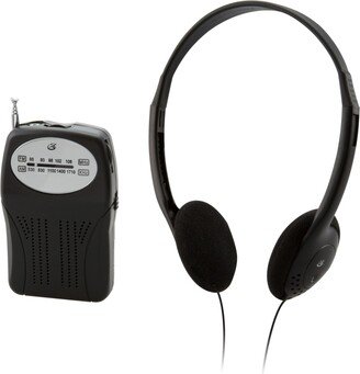 Am and Fm Handheld Radio with Headphones