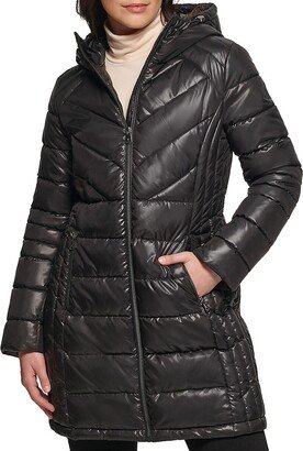 Cinched Waist Puffer Jacket