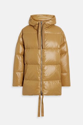 Adeline quilted shell hooded down jacket