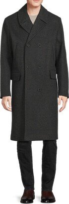 Wool Blend Double Breasted Trench Coat-AA