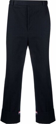 Stripe-Trim Straight-Leg Trousers