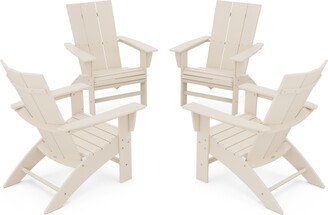 4-Piece Modern Curveback Adirondack Conversation Set