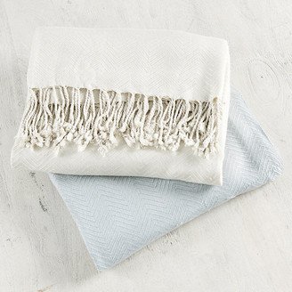 Summer Bamboo Throw Ivory