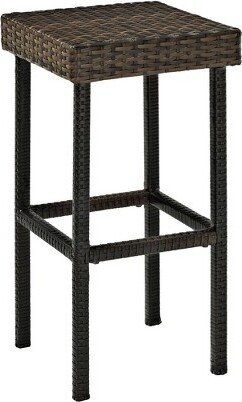 Palm Harbor 2pk Outdoor Wicker Bar Height Stools - Brown