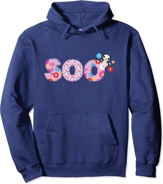 Sooty Soo Floral Pattern Text Pullover Hoodie