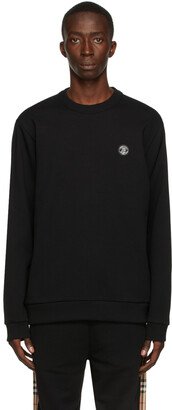 Black Monogram Motif Appliqué Sweatshirt