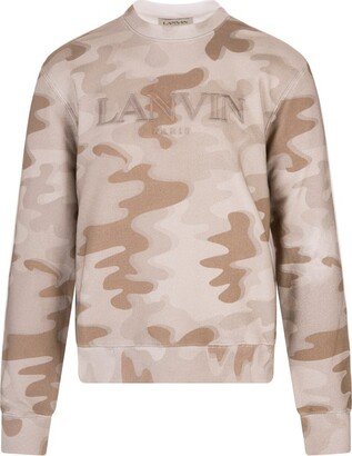 Camouflage Printed Crewneck Sweatshirt