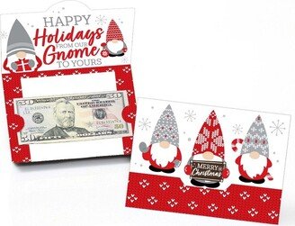 Big Dot of Happiness Christmas Gnomes - Holiday Party Money and Gift Card Holders - Set of 8