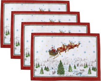 Santa's Snowy Sleighride Placemat, Set of 4 - 13