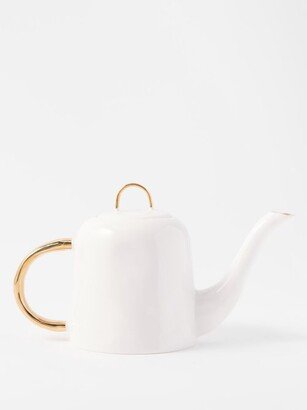 Painted-handle Fine China Teapot