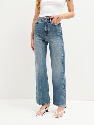 Wilder Stretch High Rise Wide Leg Cropped Jeans-AA