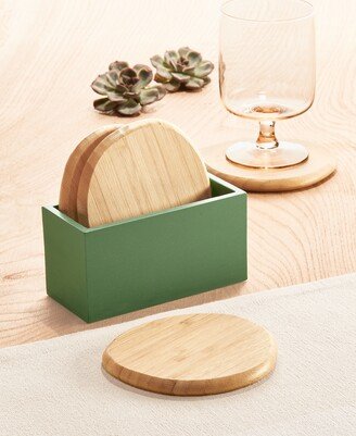 Oake Bamboo Coasters with Holder, Set of 4, Created for Macy's