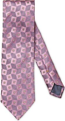 Geometric Jacquard Silk Tie-AA