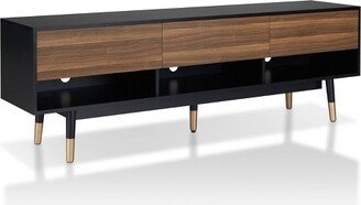 Vanore Mid-Century 3 Drawer TV Stand for TVs up to 80 Black - HOMES: Inside + Out