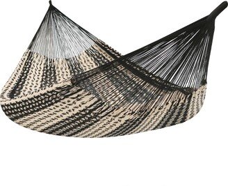 Sunnydaze Decor Sunnydaze Handwoven XXL Thick Cord Mayan Hammock-880-lb Capacity-Black/Natural - Hammock ONLY