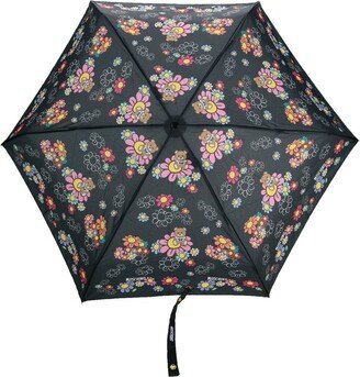 Teddy Bear floral-print umbrella-AB