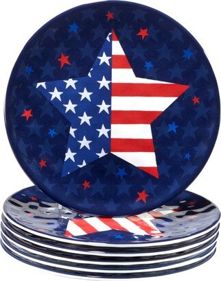 Stars and Stripes Melamine Plate Set, 6 Piece