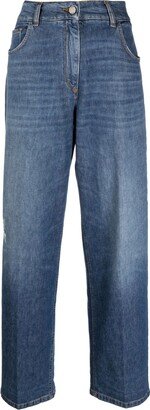 High-Rise Wide-Leg Jeans-BS