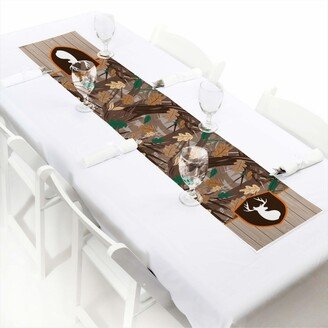 Big Dot Of Happiness Gone Hunting - Petite Deer Hunting Party Paper Table Runner - 12 x 60 inches