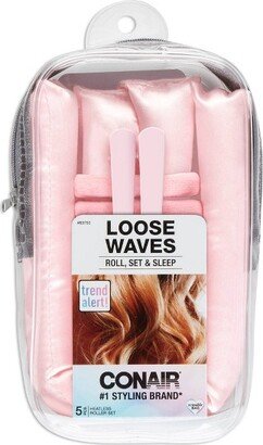 Heatless Hair Roller Set - Pink - 5pc