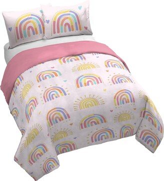 Saturday Park Doodle Rainbow 100% Organic Cotton Twin Duvet Cover & Sham Set