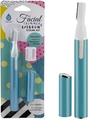 Facial Trimmer & Eyebrow Styling Kit for Hair Removal on Eyebrows, Lips, Cheeks, Ears, Neck, Underarms and Bikini Area - Painless & Easy-to-Use Design