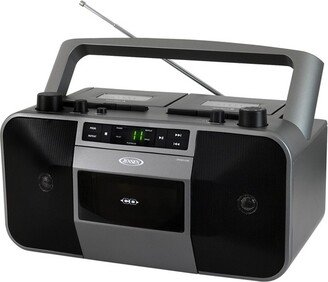 MCR-1500 Portable Stereo CD Player Dual Cassette Deck Recorder with AM/FM Radio