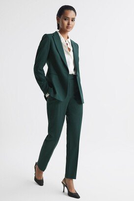 Slim Petite Slim Fit Wool Blend Mid Rise Suit Trousers