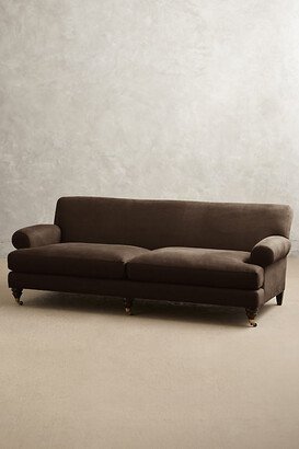 Belgian Linen Willoughby Sofa, Hickory-AA