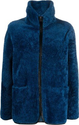 Zip-Up Shearling Jacket-AC