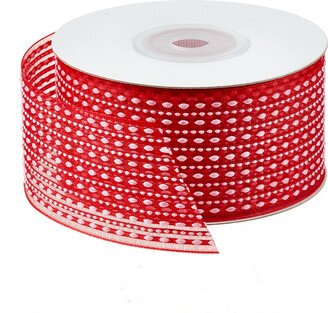 Ribbon Swiss Dot Red/White