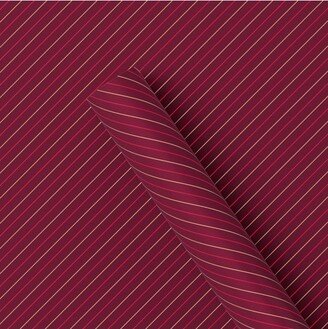 25 sq ft Striped Christmas Gift Wrap Dark Red - Wondershop™