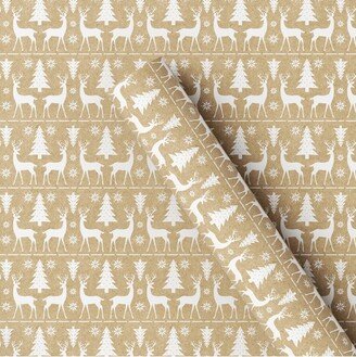 50 sq ft Deer Christmas Gift Wrap Brown - Wondershop™