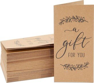 Pipilo Press 36 Pack Money Cards for Cash Gift with Kraft Paper Envelopes, A Gift For You